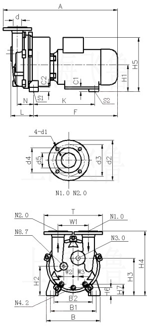 2BV5110��2BV5111��2BV5121��2BV5131��2BV5161���μ����b�ߴ�
